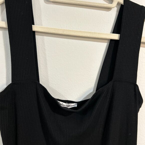 Reformation Square Neckline Midi Length Sheath Dress Size: XL - Picture 11 of 12